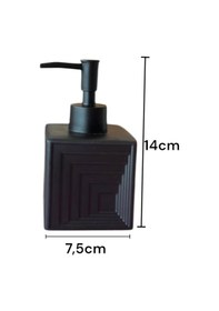 Resim Dekoratif Seramik Sıvı Sabunluk Siyah 4858 Diğer 