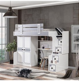 Resim Setaymobilya Çizgi Ranza Çalışma Masası Dolap 