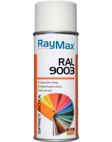 Resim Raymax Akrilik Sprey Ral 9003 Sinyal Beyaz 400Ml.Made in Germany 