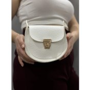 Resim Klasik Kapaklı Beyaz Cilt Çanta 