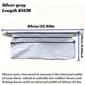 Resim 85cm/33.46in Şişme Botlar İçin Su Geçirmez Koltuk Altı Depolama Çantası - 420D Ağır Hizmet Oxford Kumaş, Dayanıklı ve Aşınmaya Dirençli, Kauçuk Botlar, Şişme Botlar ve Kano ile Uyumlu 