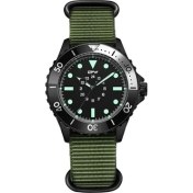 Resim Hanyang Yeşil Nato Dalgıç Tarzı Saat Döner Çerçeve Kumaş Kayış 40MM Siyah Kadran 24 Saat Ekran (Yurt Dışından) 