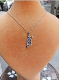 Resim Firuze Gümüş Keman Aleti Gümüş Kolye F1600916 