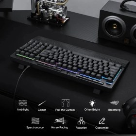 Resim REDRAGON K515 Pro Shiva Rgb Kablosuz Membranlı Türkçe Oyun Klavyesi, 98 Tuşlu Mekanik Hissi Klavye Ve Smooth Lineer Switch,makro Ve Multimedya Tuşları 