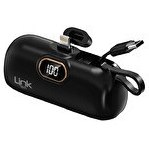 Resim Linktech EP54 4800 mAh Lightning Dock Stant Type-C Kablolu Mini Powerbank 