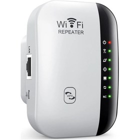 Resim Kablosuz Wifi Tekrarlayıcı 300 Mbps Wifi Genişletici Amplifikatör Güçlendirici White 7 Status Light Ab Fişi 