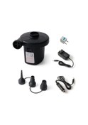 Resim Folinda 12v Araç Ve Ev Kullanıma Uygun 2 Fonksiyonlu Hızlı Şişirici/boşaltıcı Pompa, 3 Farklı Nozzle, Abs Malzeme, 100-220v Eu/abd Adaptörü İle 