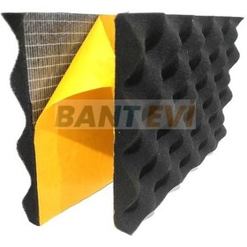 Resim Akustik Yumurta Sünger 100x100cm Yapışkanlı Ses Yalıtım Süngeri 