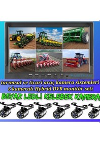 Resim Twogo 6 Kanallı 10 İnç Monitör 6 Adet Beyaz Ledli Kelebek Kamera 