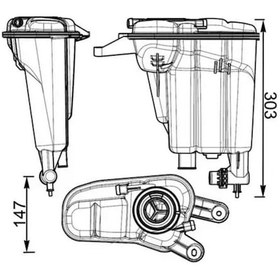 Resim Audi A4 B8 Yedek Su Deposu 1.8 Tfsi 2012-2016 Cjeb Mahle Crt95000s 