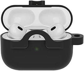 Resim OtterBox AirPods Pro için Yumuşak Dokunuşlu Kulaklık Kılıfı (1. Nesil 2019 / 2. Nesil 2022) Apple AirPods Uyumlu, Karabina Dahil, Siyah 