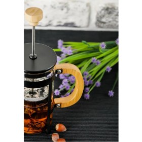 Resim Lüx Cam 350 ml French Press Siyah 