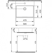 Resim Bocchi Milano Lavabo 50 Cm Parlak Kırmızı 1216-019-0126 