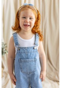 Resim Oliven The Kid Oliventhekid Unisex Ön Cep Detaylı Kısa Paça Kot Slopet Mavi Mavi 