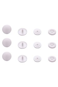 Resim Monako Limited Edition 30 Adet Beyaz Çıtçıt Plastik Çıtçıt, T5 = 12,4 Mm, Dikişsiz Kolay Takılır, Beyaz Çıt Çıt Seti 