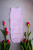 Resim salarticaret Bebek Basic Ribana Bisiklet Yaka Fitilli 3lü Atlet Body -Pembe 