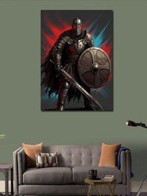 Resim Kanvas Tablo Kalkanlı Karanlık Şövalye, 100 x 140 