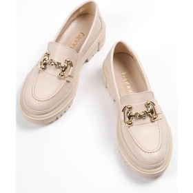 Resim Capone Outfitters Denni Oval Burunlu Metal Tokalı Trak Tabanlı Kadın Loafer 