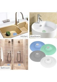 Resim Silikon Lavabo Küvet Süzgeçi Tıkaç Tıkanma Önleyici Süzgeç 