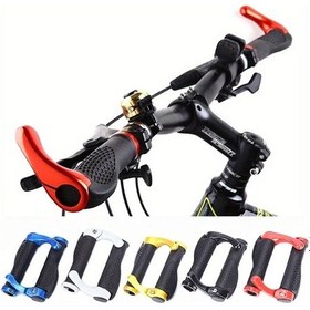 Resim Gaojunshop01 Siyah 1 Adet Karbon Bisiklet Gidon Tutacak Kilitli Dağ Bisikleti Aksesuarı 