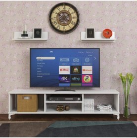 Resim Kenzlife televizyon sehpası monako120 byz tv ünitesi raflı 