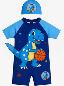 Resim My Kids Wear Boneli Fermuarlı Erkek Çocuk Mayo 