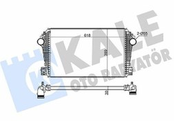 Resim KALE 360705 | Turbo Radyatörü (Intercooler) 10-Amarok 2.0Tdi 