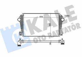 Resim KALE 360705 | Turbo Radyatörü (Intercooler) 10-Amarok 2.0Tdi 