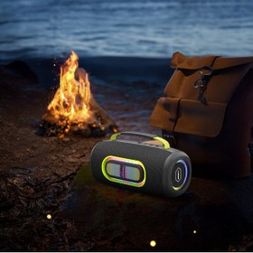 Resim WIWU H7 RGB Işıklı Askılı TWS Bluetooth Speaker Hoparlör v5.3 40W Siyah 