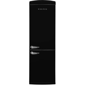 Resim VESTEL Retro Nfk37101 Siyah No-frost Buzdolabı 