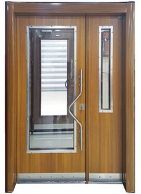 Resim Çelik Kapı Modelleri Abd Camlı Düz Model Bina Kapısı Sol 