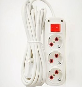 Resim Anahtarlı 2 Metre Grup Priz Uzatma Kablosu, 3'lü Seyyar 