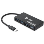 Resim Enter E-UC2H4 4-in-1 USB-C to 4 Port USB 3.1 Hub, Black 