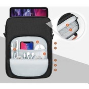 Resim Zyzqstore 13-13.3 İpad Uyumlu Saklama Çantası, Çoklu Bölme, Yüksek Kapasiteli, Koyu Gri Postacı 