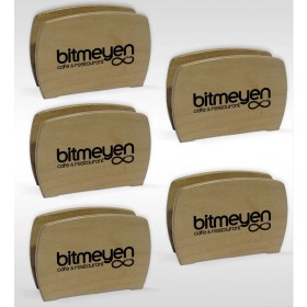 Resim BK Restoran & Cafe & Barlara Özel Logolu Lüks Ahşap Peçetelik – 10 Adet 