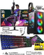 Resim DMC N174x (PUBG,GTA 5) I5 3470 16GB RAM,512GB SSD,4GB GTX1050ti 24''180hz Oyuncu Masaüstü Bilgisayar 