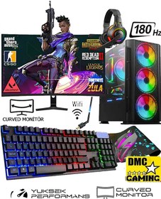 Resim DMC N174x (PUBG,GTA 5) I5 3470 16GB RAM,512GB SSD,4GB GTX1050ti 24''180hz Oyuncu Masaüstü Bilgisayar 