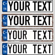 Resim Kişiselleştirilmiş metin özelleştirmeli, Türkiye alüminyum metal plaka, sadece dekorasyon için, 10.01x40.01 cm 