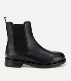 Resim Hotiç Kadın Deri Siyah Lastik Detaylı Düz Bot 01boh313020a100 01boh313020a100 Siyah 