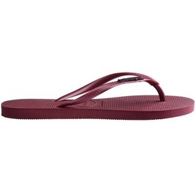 Resim Havaianas Slim Logo Metallic Kadın Parmak Arası Terlik 4119875 Bordo 