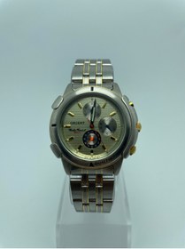 Resim Orient Dual Time Erkek Quartz Kol Saati | Sarı Kadran & Çelik Bilezik | 2 Yıl Garantili 