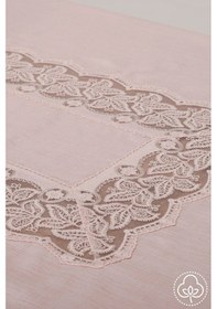 Resim Beril Lüx Dantelli Keten Kumaş Pudra Masa Örtüsü 160x230 Cm - 1124 Çok Renkli 