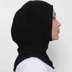 Resim Altobeh Çıtçıtlı Hazır Eşarp Hijap Siyah 
