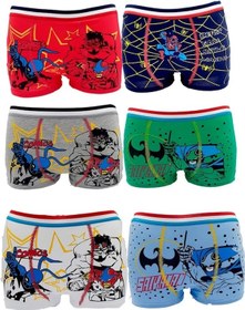 Resim Shopiolog Erkek Çocuk Pamuklu Desenli Boxer 6 Adet 