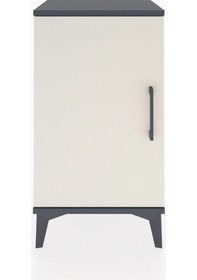 Resim Arges Komodin 2 Raflı Tek Kapaklı 44x30x80 Antrasit-aytaşı Antrasit 