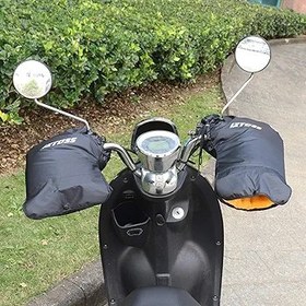 Resim Rüzgar Geçirmez Motosiklet Gidon Eldivenleri, 1 çift Evrensel Motosiklet Gidon Eldivenleri Kar arabası saplı Bar su Muffs su Geçirmez Atv Eldivenleri (Küçük 16CM) 
