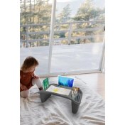 Resim Mena Rise Hobi Masası Laptop Sehpası (Gri) 