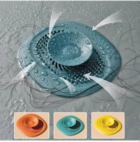 Resim Fochsia 9 Parça Sarı Saç Toplayıcı Lavabo Küvet Filtresi Seti Ev Bahçe Kullanımı 