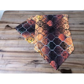 Resim Kahve Rengi Moroccan Desenli Runner Çok Renkli 