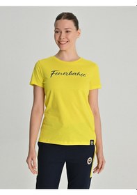 Resim Kadın Trend Fenerbahçe Tshırt Sarı 